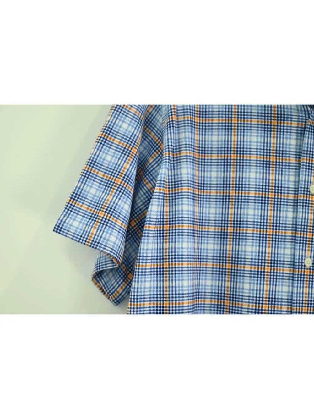 Daniel Cremieux SS Knit Button Down Shirt Blue Plaid Sz XXL Business Casual